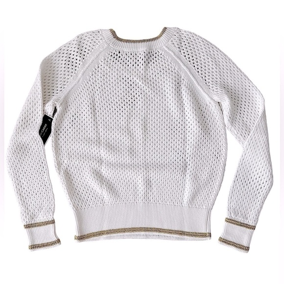 JUICY COUTURE White Lace Cotton Sweater Pullover NWT - Picture 1 of 9